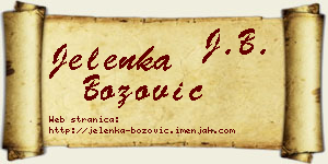 Jelenka Božović vizit kartica